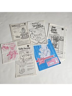 VINTAGE Barbie Mattel Doll Instruction Manual Ephemera 6pc Mixed Lot